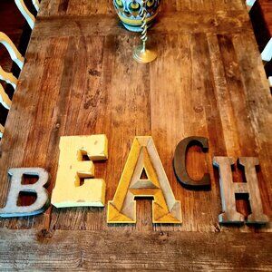Set of Random BEACH Letters, Graphic Signage